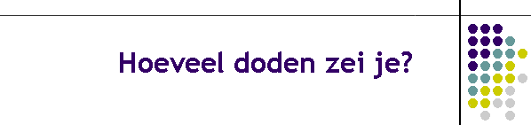 Hoeveel doden zei je?